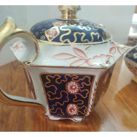 Antique James Sadler Teapot No 1624 Floral design Imari Style 1930's - Picture 7 of 9